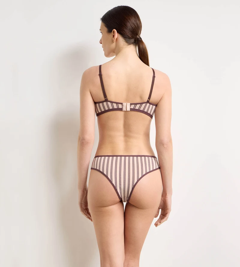Braun-rosa Halbschalen-BH mit Bügeln von Dim x Ines de la Fressange