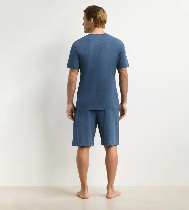 Dim Jersey-Pyjama-Set für Herren in Blau