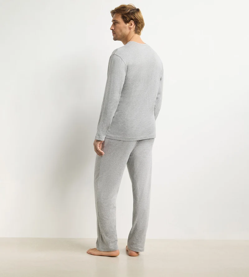 Dim Jersey Pyjama-Set für Herren in Grau meliert