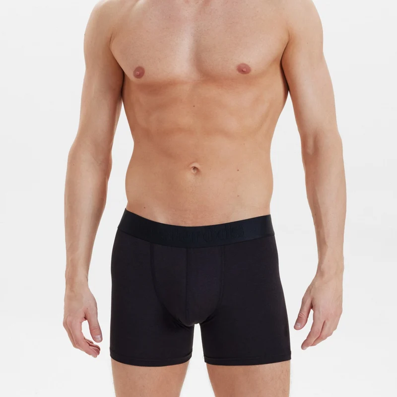 3er Pack Bambus Unterhosen in Schwarz/Grau/Grün