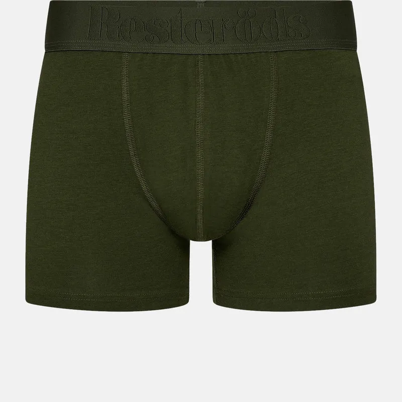 3er Pack Bambus Unterhosen in Schwarz/Grau/Grün