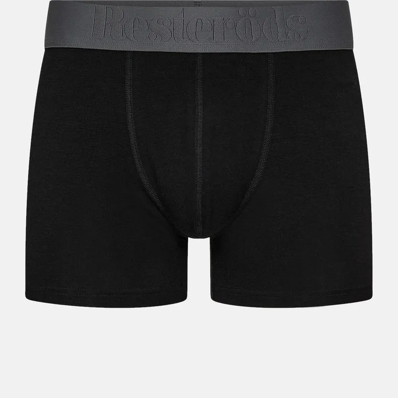 3er Pack Schwarze Bambus Unterhosen mit farbigen Bündchen