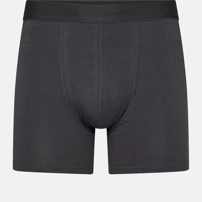 3er Pack Bambus Unterhosen mit langen Beinen in Schwarz/Grau