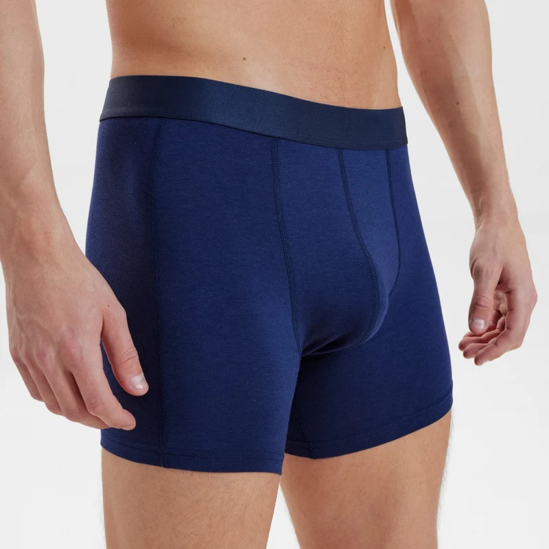 3er Pack Bambus Unterhosen mit langen Beinen in Blau/Marine