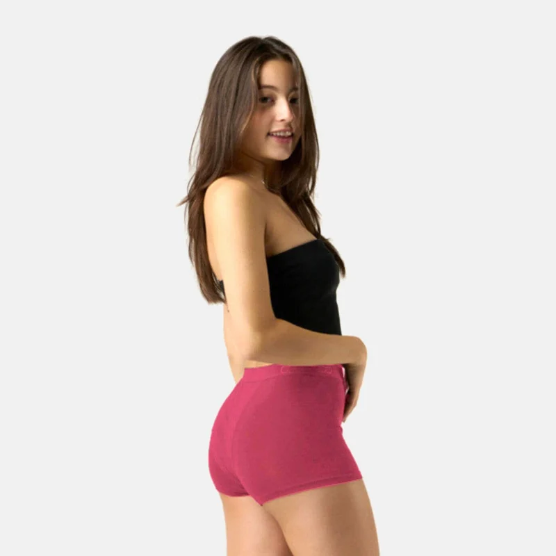 Starker/Nacht Bambus Periodenslip in Ruby Pink