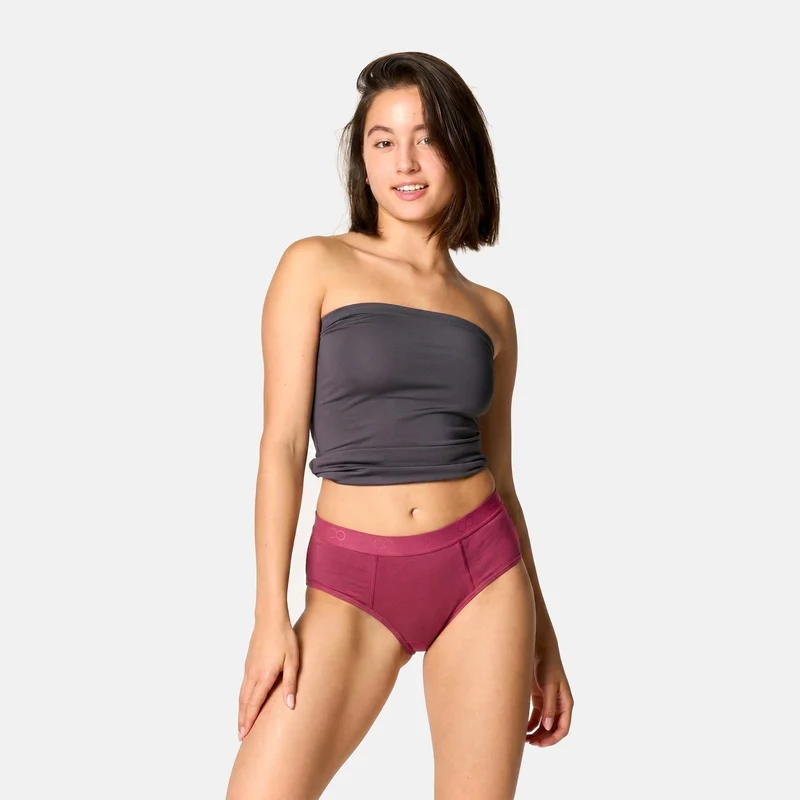 Starker Bambus Periodenslip in Ruby Pink
