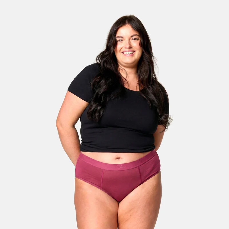 Starker Bambus Periodenslip in Ruby Pink