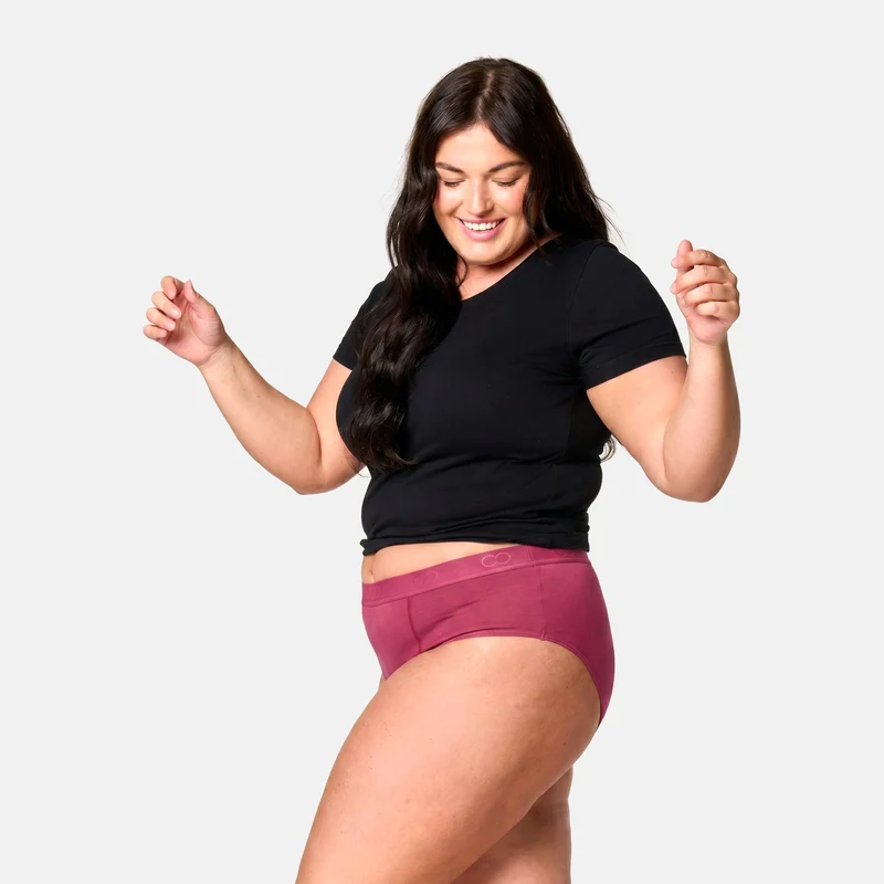 Starker Bambus Periodenslip in Ruby Pink