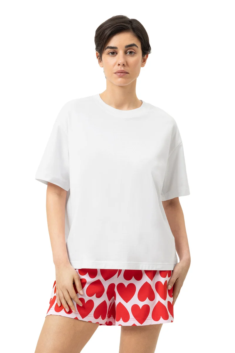 T-Shirt SOLID LOVE, mit Rücken-Print; Grössen S & L