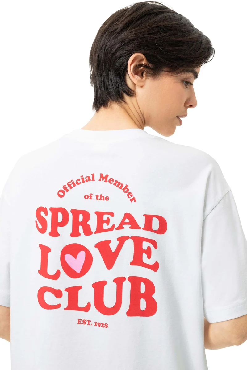 T-Shirt SOLID LOVE, mit Rücken-Print; Grössen S & L