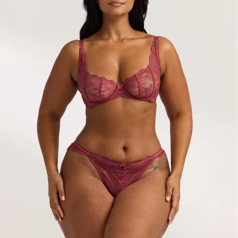 Enchant Plunge Bra - Rhubarb