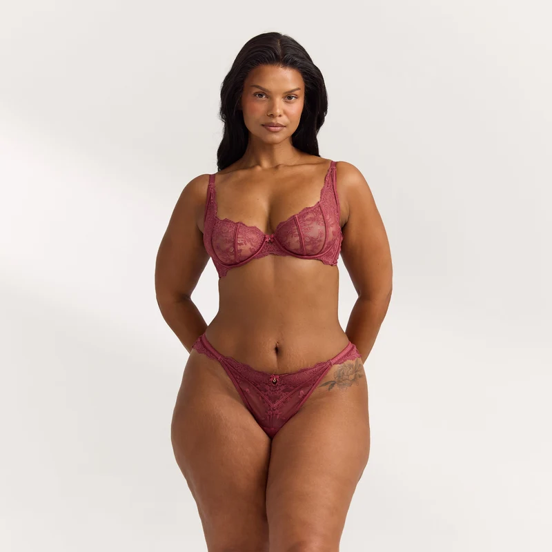 Enchant Plunge Bra - Rhubarb