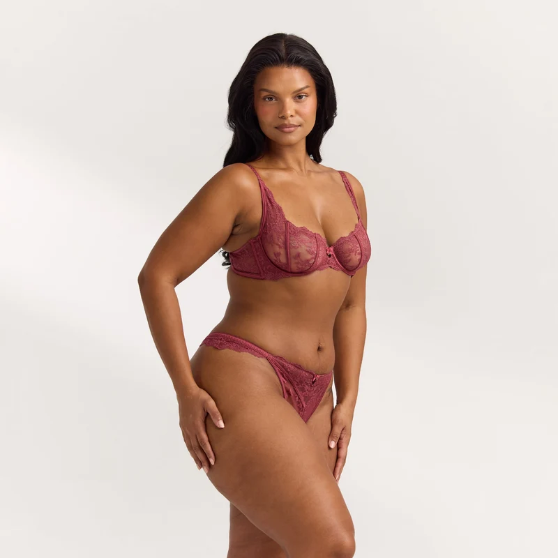 Enchant Plunge Bra - Rhubarb
