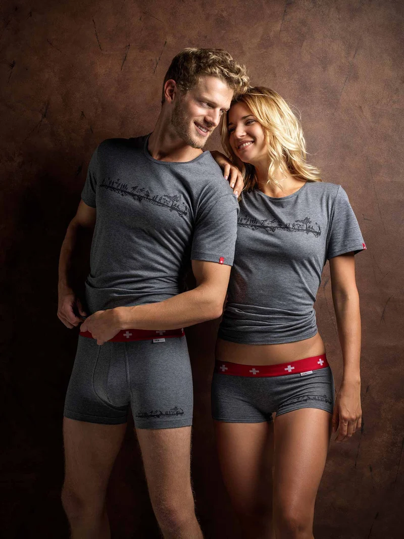 Pant Andy SCHWINGER in grau mit rot