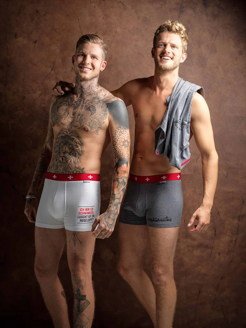 Pant Andy SCHWINGER in grau mit rot
