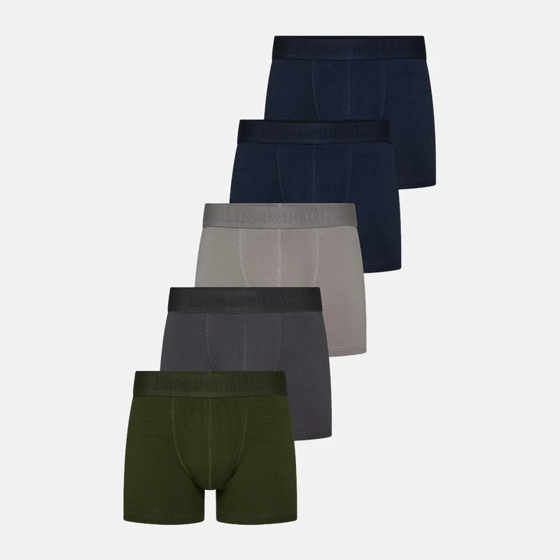 5er Pack Bambus Unterhosen in Marine/Grau/Grün