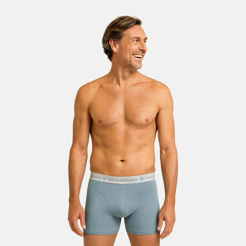 3er-Pack Bambus-Unterhosen in Grau/Hellblau/Grün