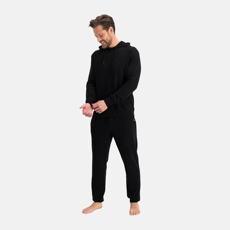 Boas Schwarzer Kapuzenpullover aus Bambus