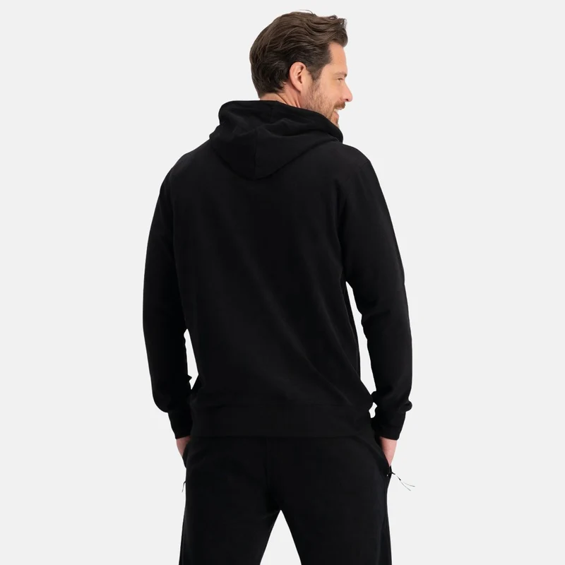 Boas Schwarzer Kapuzenpullover aus Bambus