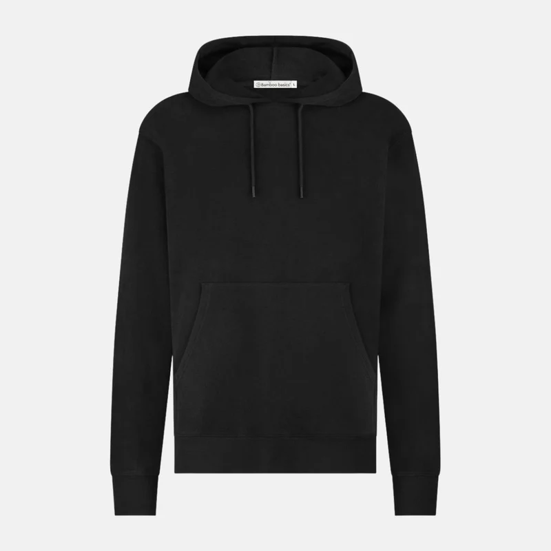 Boas Schwarzer Kapuzenpullover aus Bambus