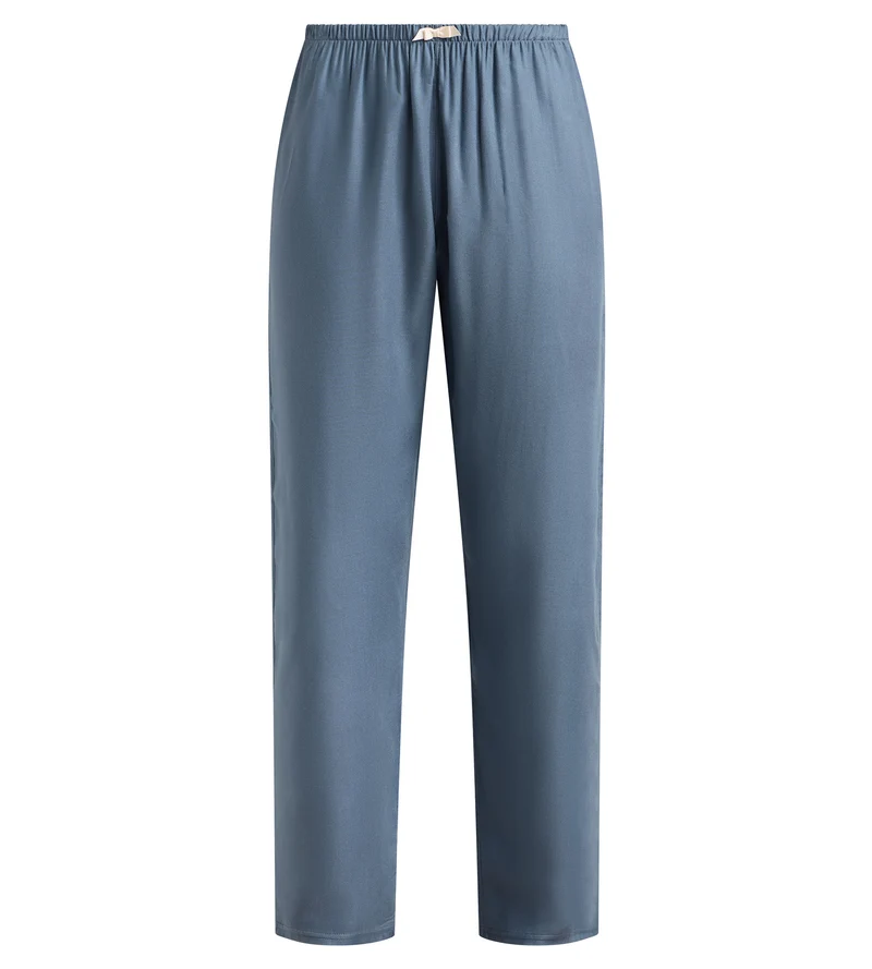 Pyjama-Hose aus Twill in Puderblau von Slow Days Fresh Vibes