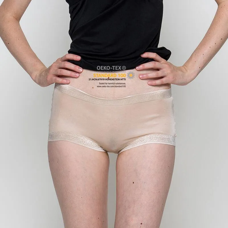Zarte Spitzenhöschen, sexy, atmungsaktiv, mittelhoch geschnitten, nahtlose Seidenunterwäsche