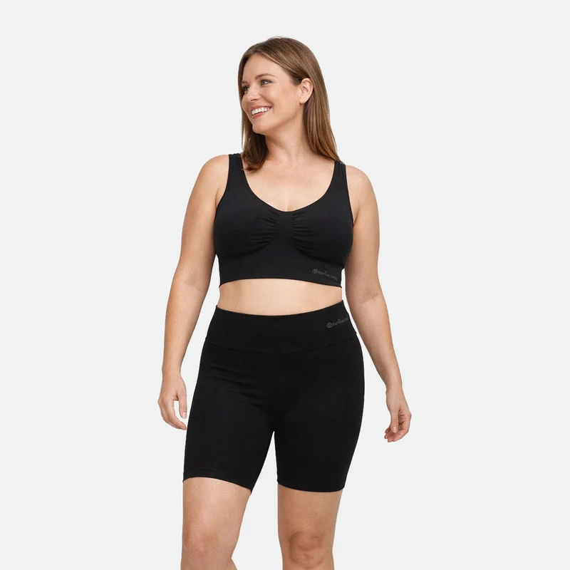Bambus-Innenshorts seamless in Schwarz