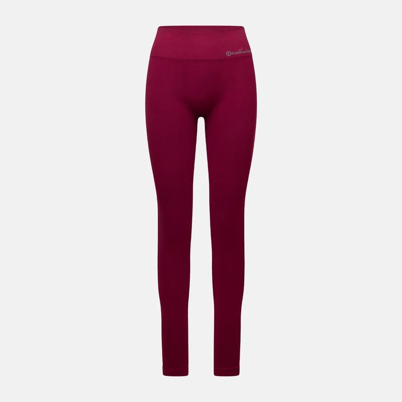 Bordeauxrote Bambus-Leggings