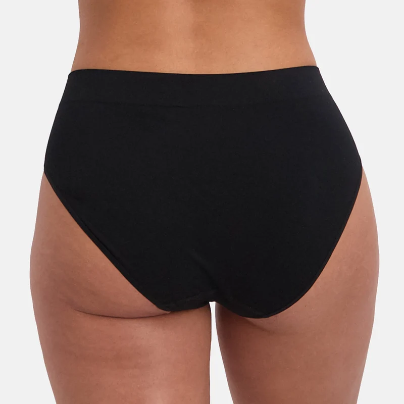 7er-Pack schwarze Bambus-Maxi-Höschen