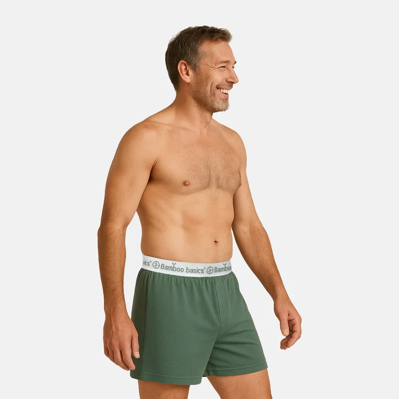 2er-Pack Bambus-Boxershorts in Grün/Blau