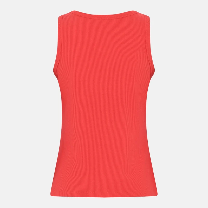 Rotes Bambus-Tanktop mit breiten Trägern