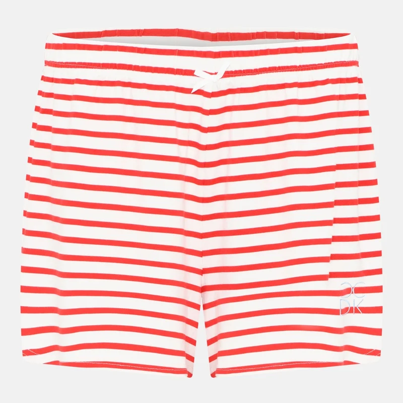 Rot gestreifte Bambus-Nachtshorts