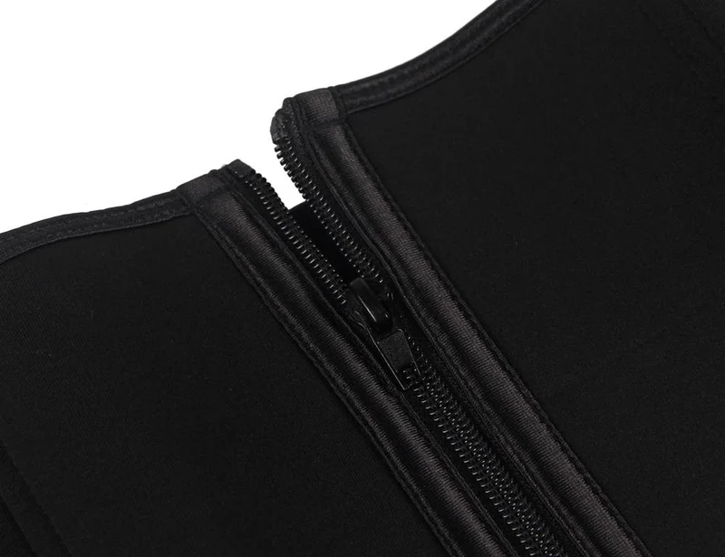 Schwarzer Neopren-Taillenformer – Einzelgürtel, 9 Stahlstäbe
