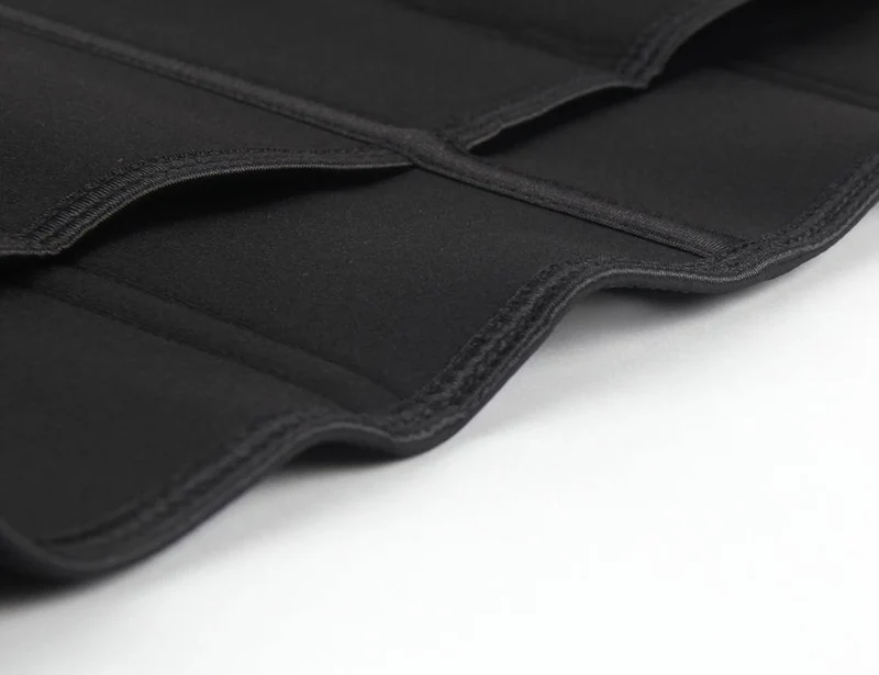 Schwarzer Neopren-Taillenformer – Einzelgürtel, 9 Stahlstäbe