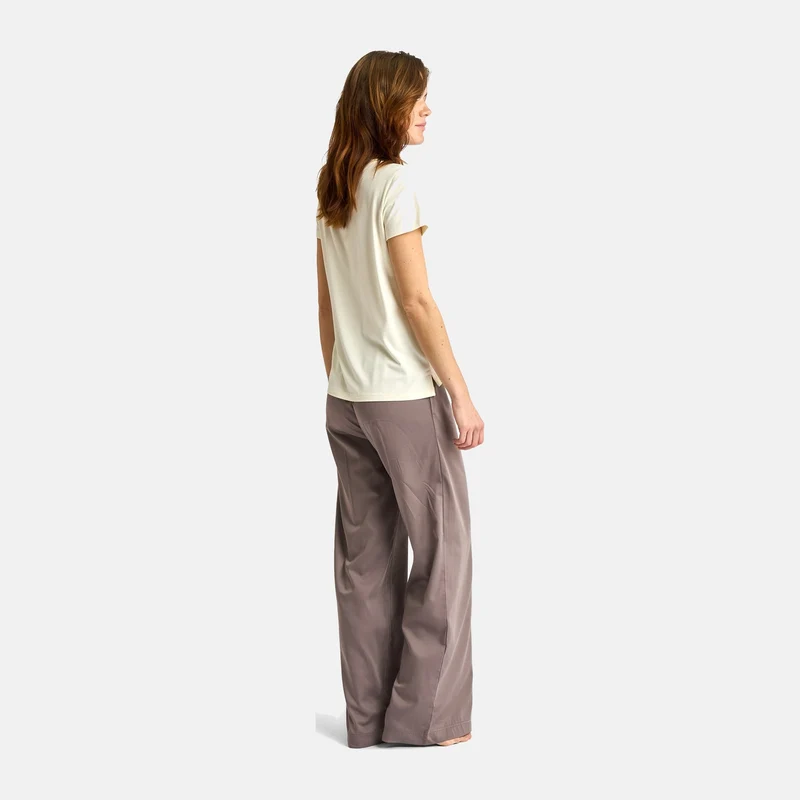 Cremefarbenes Bambus-T-Shirt