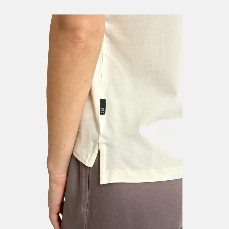 Cremefarbenes Bambus-T-Shirt