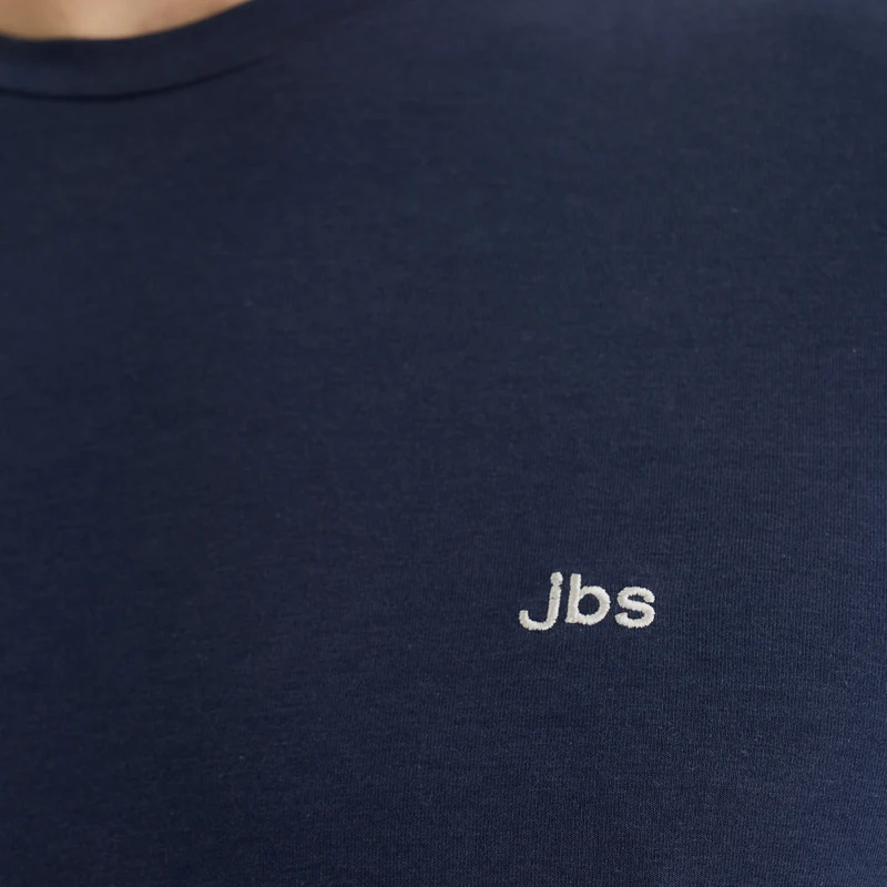 Marineblaues Langarm-T-Shirt aus Bambus für Herren