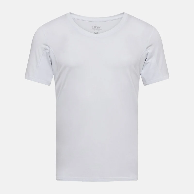 Weißes Bambus-Anti-Schweiß-T-Shirt mit V-Ausschnitt