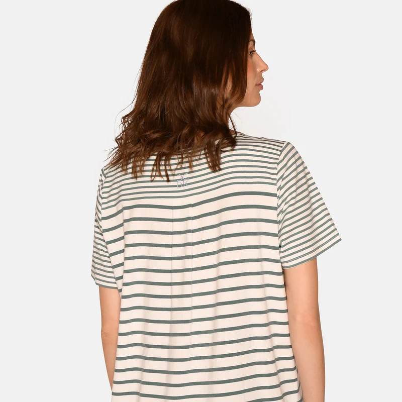 Kurzärmeliges gestreiftes Sagebrush-T-Shirt aus Bambus