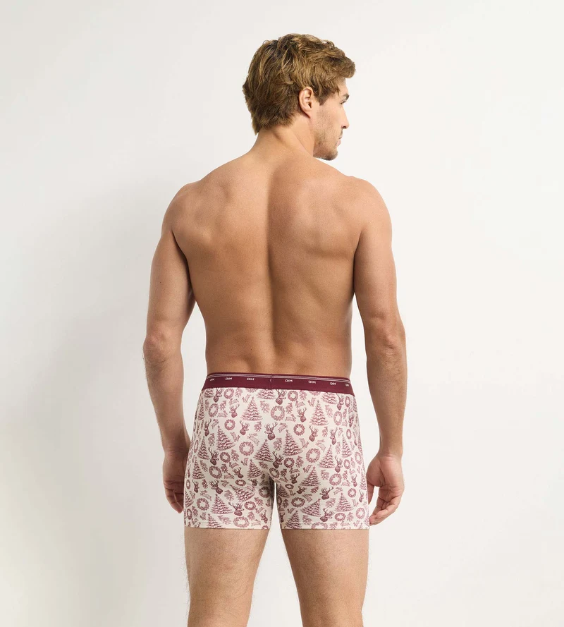 Trendy Boxershorts für Herren mit elfenbeinfarbenem Print