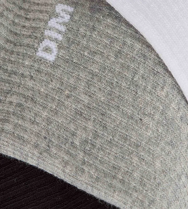 3er-Pack Sportsocken für Herren aus Baumwolle in Schwarz, Weiß und Grau von Original