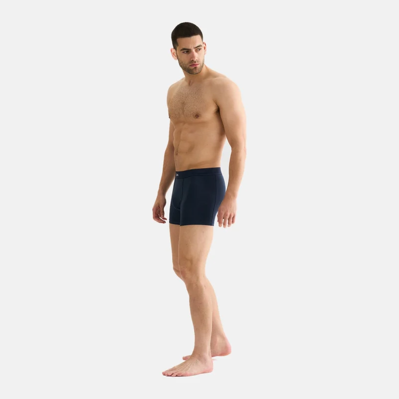 3er-Pack Marineblaue Bambus-Unterhosen mit Eingriff