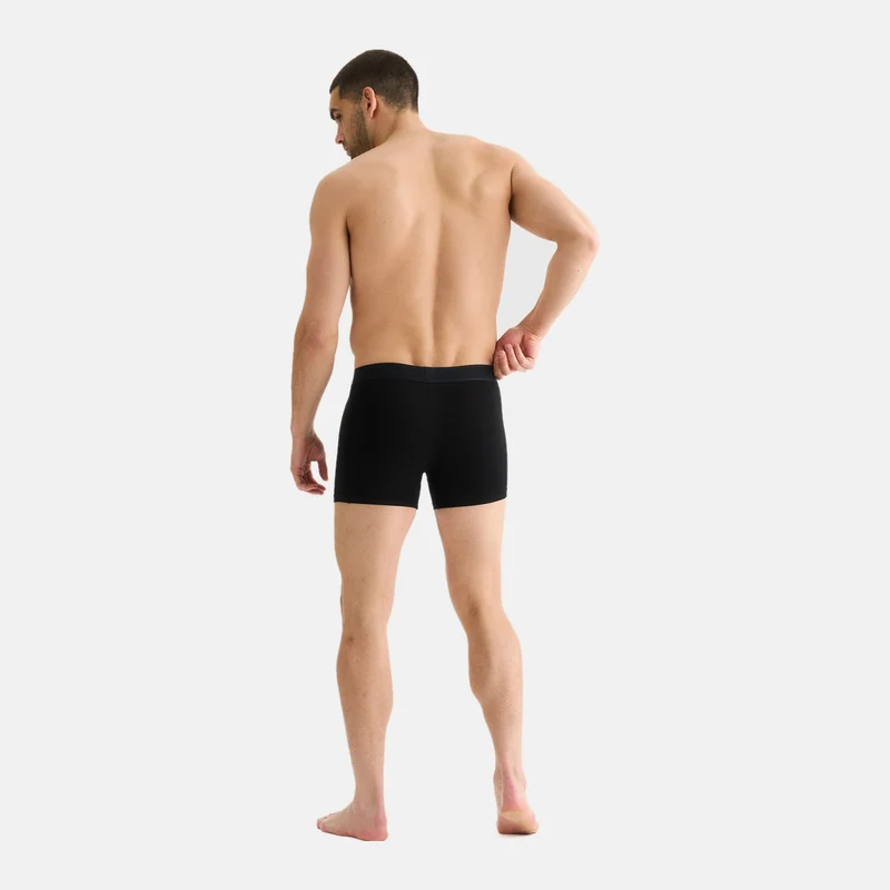 3er-Pack Schwarze Bambus-Unterhosen mit Eingriff