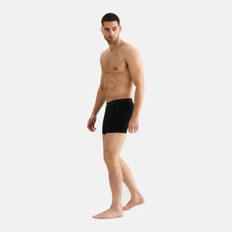 3er-Pack Schwarze Bambus-Unterhosen mit Eingriff