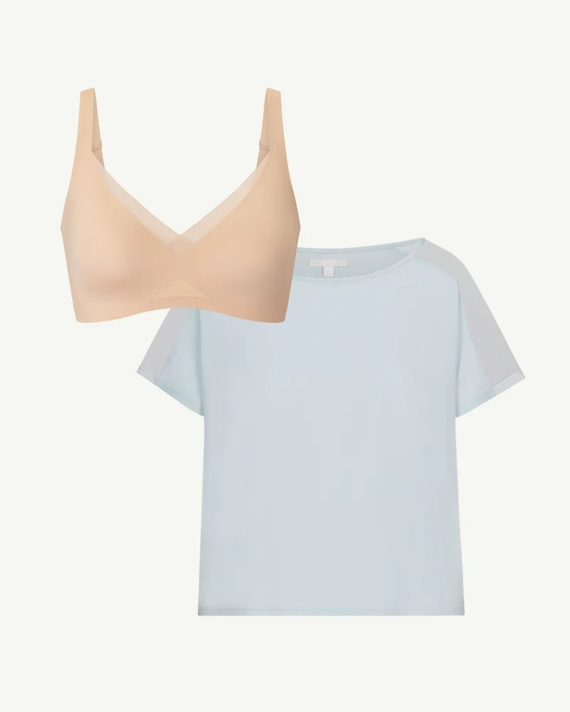 CrossOver V-Neck Bra + Free Sleep Top