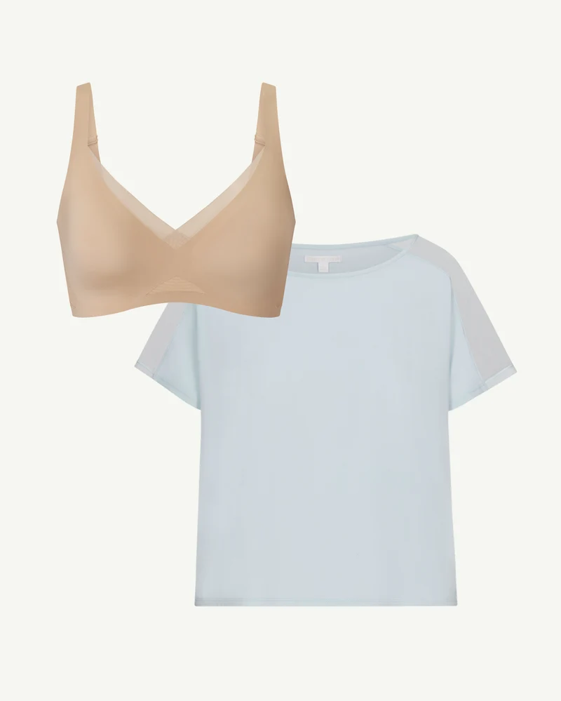 CrossOver V-Neck Bra + Free Sleep Top