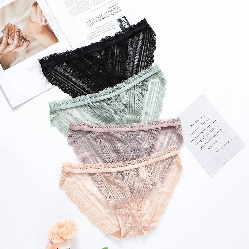Rosa, tief sitzende, transparente, nahtlose Unterwäsche mit Cut-Outs