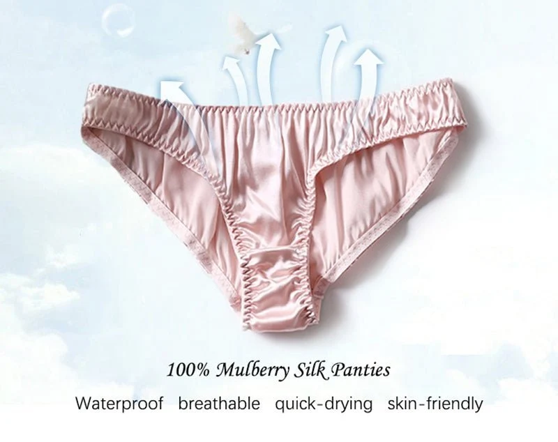 Weißer Seiden-Tanga mit niedrigem Bund, sexy Unterwäsche