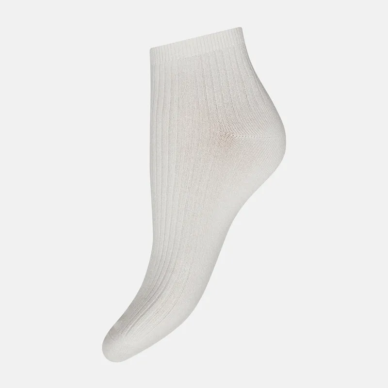Weiße Bambus-Fußsocken
