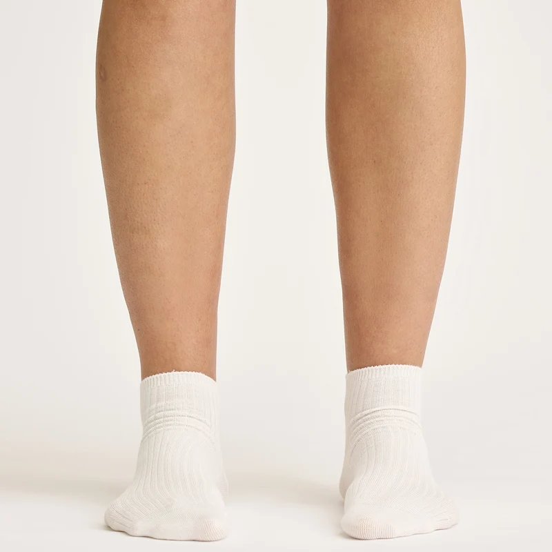 Weiße Bambus-Fußsocken